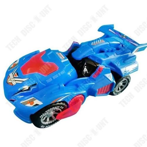 Td® Jouet Voiture Et Dinosaure 2 En 1, Voiture Électrique Transformable En Dinosaure, Véhicule Avec De La Musique Et De La Lumière,
