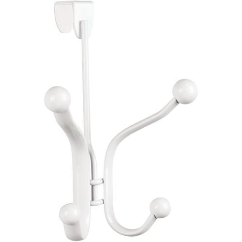 KALANKA-iDesign iDesign Axis Porte-Manteau à Suspendre Avec 4 Crochets, Crochet Compacte en Métal Sur Porte pour Vestes, Chapeaux, Sacoches Ou Serviettes, Blanc