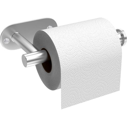 KALANKA-Porte Papier Toilette Mural - Derouleur Papier Toilette sans Percage, 3M Auto Adhesif ou avec Vis Installation 304 Acier Inoxydable Support Papier WC (Argent Brillant)