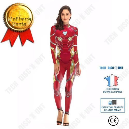 Costume De Cosplay De Film - Tech Discount - Combinaison Imprimée Taille L - Rouge - Rayures