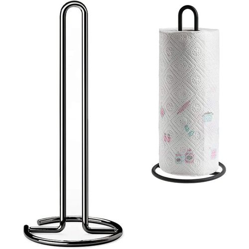 Kalanka-Noir Porte-Papier Debout, Support Vertical Pour Rouleaux De Papier, Porte-Rouleaux De Cuisine, Métal Sur Pied Porte-Serviettes En Papier Pour Salle De Bain, Restaurant, Café, Bar