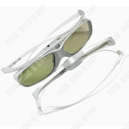 TD® Lunettes 3D E4W 3D Lunettes de projecteur DLP à obturateur actif 2 paires rechargeables