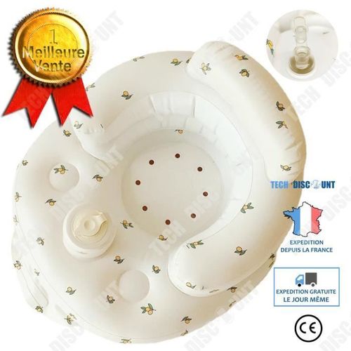 Td® Portable Bébé Assis Et Debout Tabouret De Bain Chaise Anti-Chute Siège D'apprentissage Bébé Canapé Gonflable Pliable