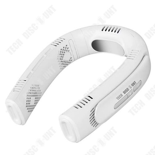 TD® Ventilateur de nuque suspendu 4000 mA Refroidissement à deux canaux Apport d'air ambiant à 360 Ventilateur de nuque sans p