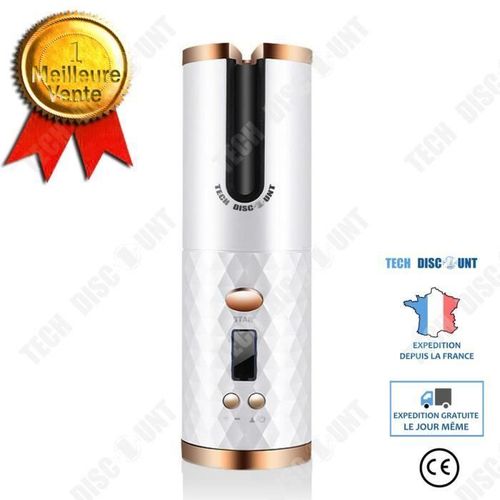 Td® Recharge Sans Fil Fer À Friser Rotatif Entièrement Automatique Fer À Friser Électrique Usb Fer À Friser Portable