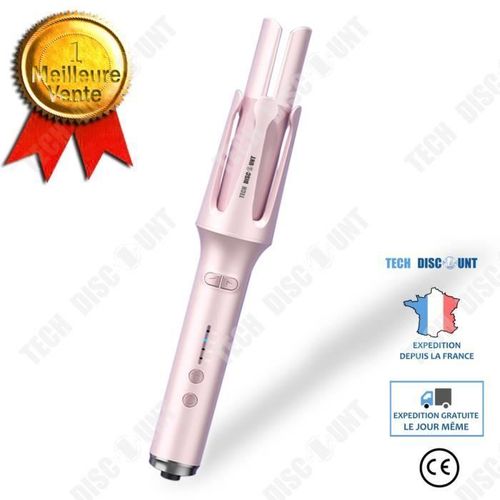 Td® Bâton De Curling Entièrement Automatique Bigoudi Rotatif Automatique Grand Volume D'onde Ne Blesse Pas Les Cheveux Roses