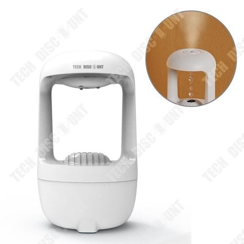 TD® Humidificateur de bureau 500ML Lumière ambiante monochrome Mise hors tension intelligente Refoulement des gouttes d'eau