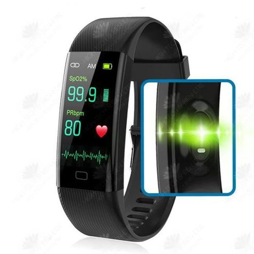 Htbe® Bracelet De Sport Multifonctionnel Montre À Affichage Électronique Montre De Sport Étanche Bracelet Podomètre Bracelet Noir Br