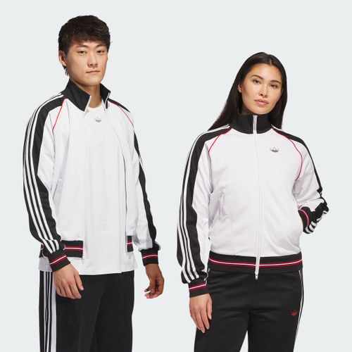 Veste De Survêtement Tyshawn Adidas - Crystal White / Black / Better Scarlet - S
