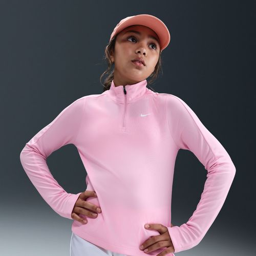 Haut À Manches Longues Et 1/4 De Zip Dri-Fit Nike Pour Fille - Rose