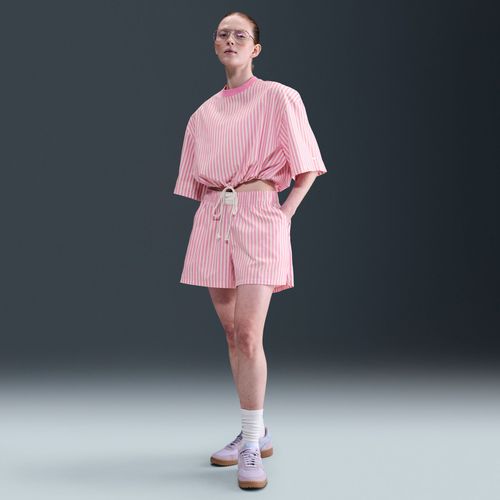 Short À Rayures Ample Taille Mi-Haute Nike Sportswear Chill Poplin Pour Femme - Rose