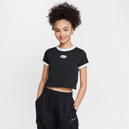 T-Shirt Court Nike Sportswear Pour Ado (Fille) - Noir