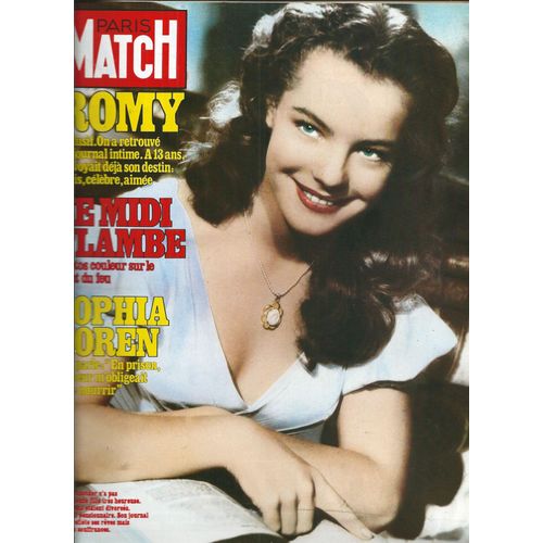 Paris Match 06/08/1982 Romy Schneider, Sophia Loren, Jean-Edern Hallier, Michel Sardou, Régine Crspin, Henri Salvador, Belmondo, Sophie Marceau, Jacques Perrin, Pia Zadora, Caroline De Monaco & Vilas
