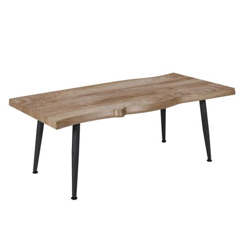 Paris Prix - Table Basse Design "Forest Ii" 100cm Naturel & Noir