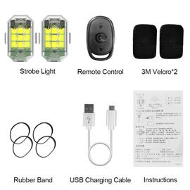 Flash LED sans fil avec télécommande pour voiture - Avec 7 couleurs -  Chargement USB - Anti-collision