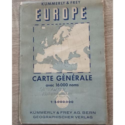 Europe / Carte Générale (Ancienne) Kümmerly & Frey Bern / 1:5000000e Non Datée ((Mi Xxe)