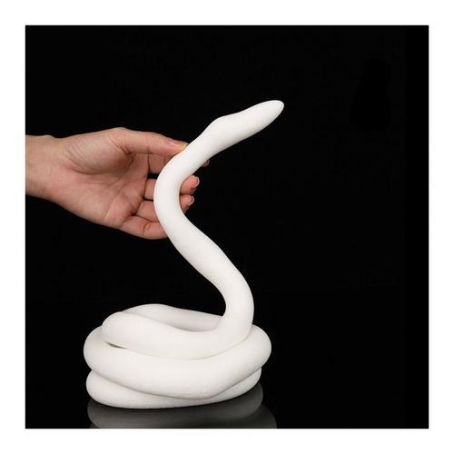 Gros Gode - Longueur + De 40cm Gode Long Ultra Snake 120 X 2.7cm Blanc Deepleasure