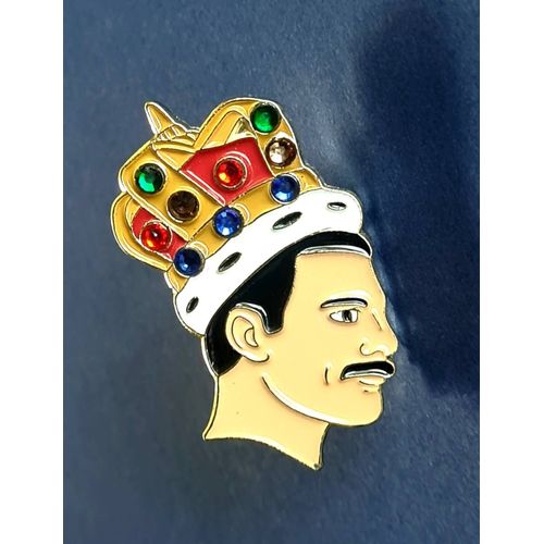 Broche Pin'S Freddie Mercury En Métal Émaillé Et Strass