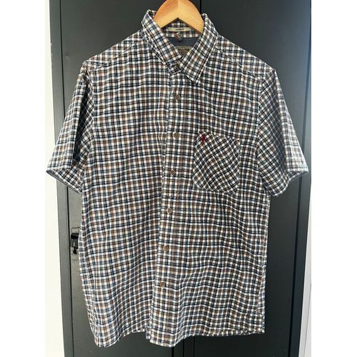 Chemise Homme Mcs Marlboro Classics Manches Courtes À Carreaux Taille M
