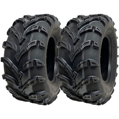 25x10.00-12 ATV Quad Tyres 6ply Wanda P377 E-Marked Road Legal 50J (Set of 2)