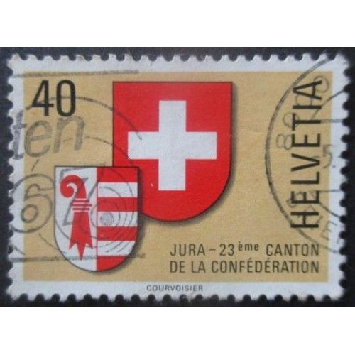 Suisse N°1071 Ecuson Du Jura Oblitéré
