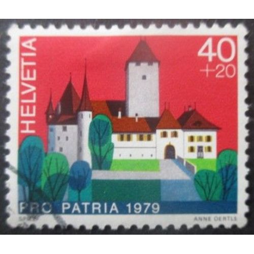 Suisse N°1087 Chateau De Spiez Oblitéré