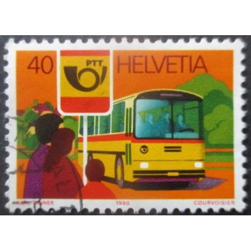 Suisse N°1111 Car Postal Oblitéré