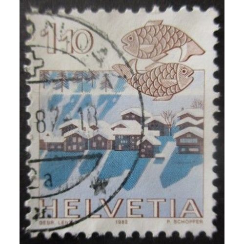 Suisse N°1157 Poisson Oblitéré