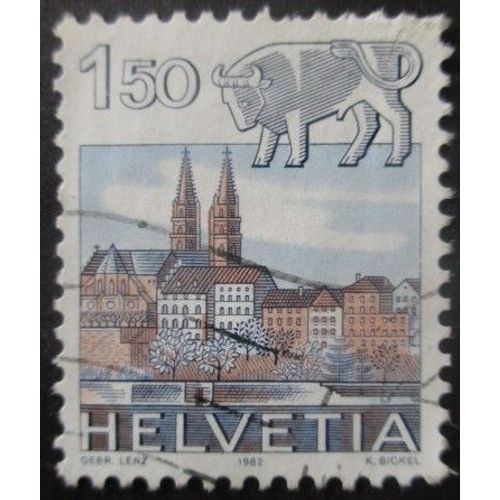 Suisse N°1159 Taureau Oblitéré