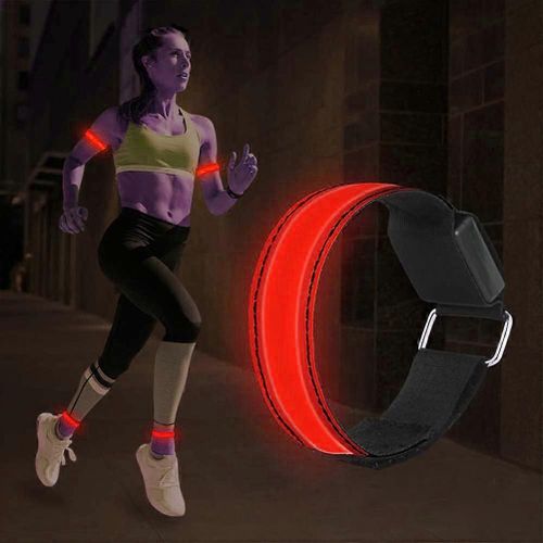 4pcs Lumineux Brassards Usb Bandes Réfléchissantes Bracelets Pour En Plein Air Jogging Running Sport
