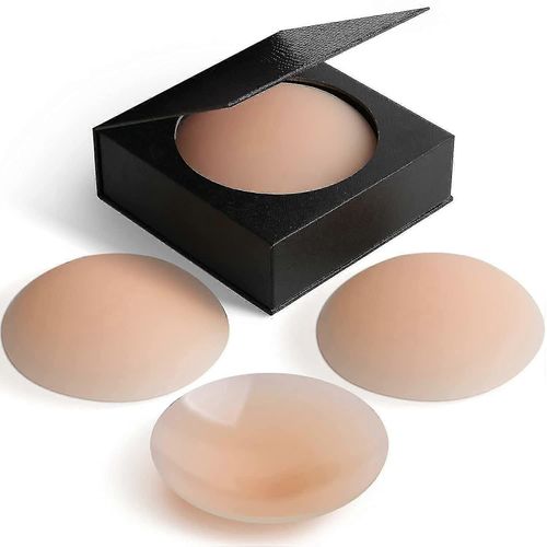 Nippies Nipple Cover - Sticky Adhesive Silicone Nipple Pasties - Reusable Pasty Nipple Covers Pour Femmes Avec Travel Box