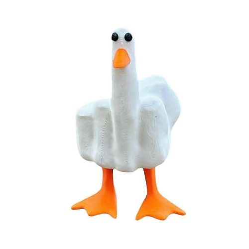 Drôle de petite figurine de canard Ornement Décor, mignon majeur Résine de canard Statue de jardin, petit canard Résine Décoration artisanale