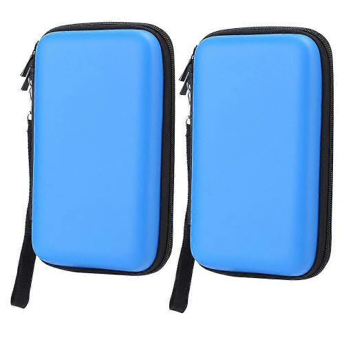 2 Pcs Eva Protection Paquet Dur Portable Sac De Rangement Pour Nintendo 3ds Xl Console De Jeubleu