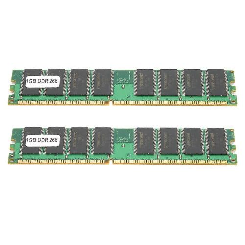 2Pcs Module Mémoire Bureau Entièrement Compatible DoubleSided 16Grain DDR 1GB 226Mhz PC2100