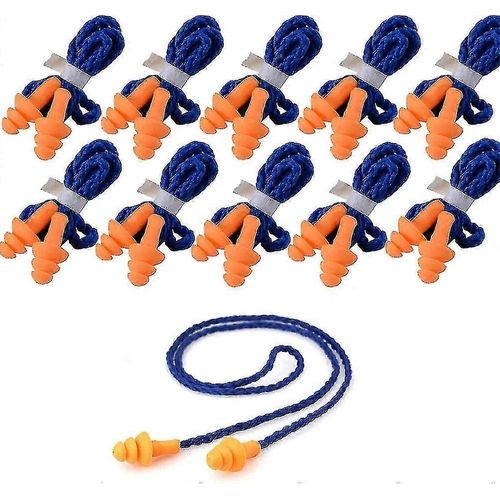 10 Bouchons D'oreille Filaires Pour La Protection Des Oreilles De Champ De Tir Pour Le Champ De Tir - Bouchons D'oreille De Chasse Individuellement