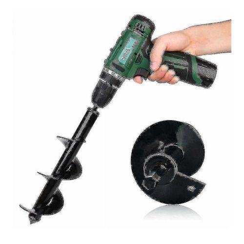 4 Tailles Jardin Tarière Foret Outil Spiral Hole Digger Ground Drill Earth Drill
