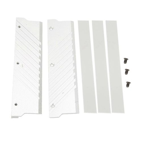 Dissipateur thermique de mémoire RAM MEO pmoab g Refroidisseur de mémoire RAM en alliage d'aluminium Dissipateur thermique DDR5 pour système de refroidissement par eau d'ordinateur Argent