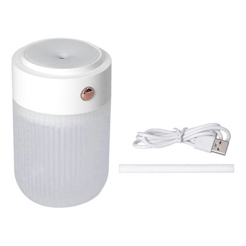 Humidificateur à brume fraîche Mini Portable 250mL USB Ultra Silencieux Diffuseur avec Veilleuse ColoréeBlanc