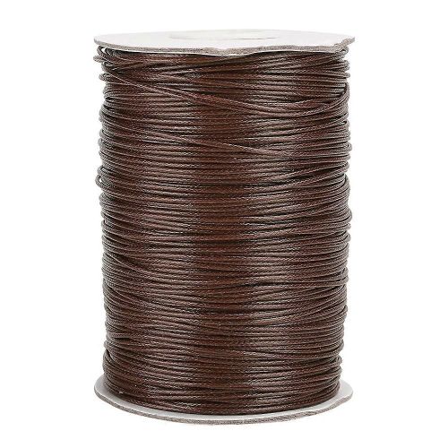160m Wax Line Diy Respectueux De L'environnement Collier De Corde Tissée À La Main Fil De Coton 1mm(28 # Couleur Café)