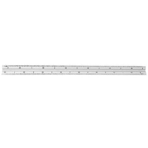 30cm Échelle Triangulaire Règle Alliage d'aluminium Ingénierie multifonctionnelle Règle de mesure