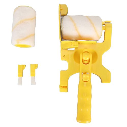 Brosse à rouleau de coupe-bordure Brosse à peinture portable multifonctionnelle à long manche avec rouleau de remplacement pour plafond mural