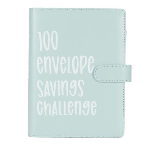 100 Enveloppes Challenge Binder Imperméable A5 Money Saving Budget Binder Avec Enveloppes D'argent Bleu