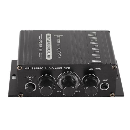 Amplificateur stéréo 12V Portable Clear Sound Quality Mini Amplificateur pour voiture moto maison AK270