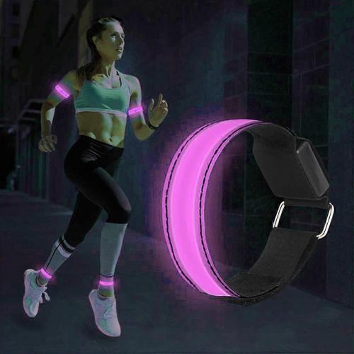 4pcs Lumineux Brassards Usb Bandes Réfléchissantes Bracelets Pour En Plein Air Jogging Running Sport