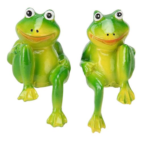 Grenouille Ornements Mignon Dessin Animé Bureau Miniature Grenouille Artisanat Résine Grenouille Figurine Décor pour Salon Chambre Bureau
