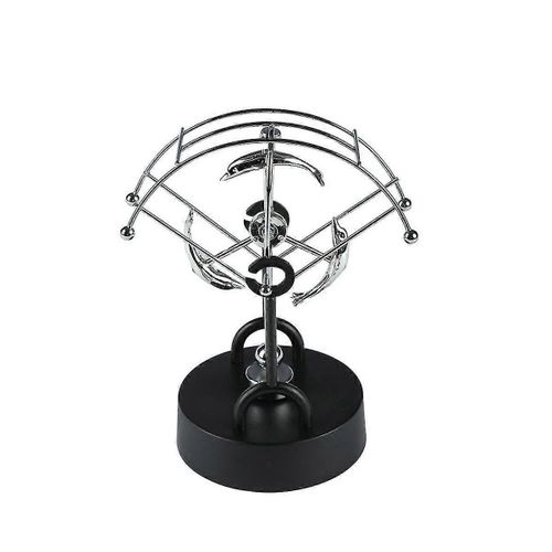Ornements de bureau en fer forgé en forme de dauphin Rotation Dauphin Mouvement perpétuel Instruments Artisanat