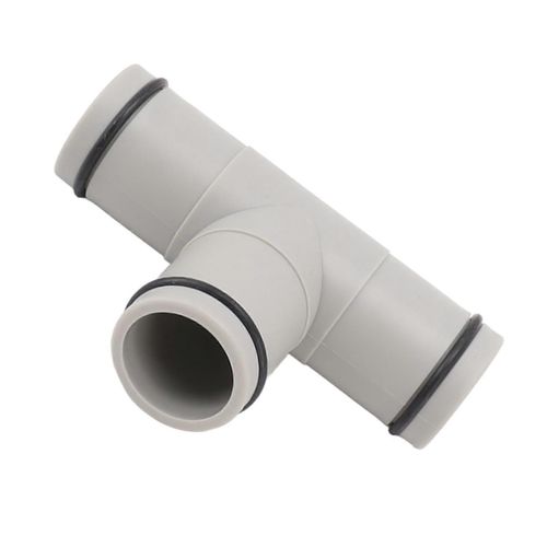 Valve de piston de tuyau en forme de T 1,25 pouce en plastique Double vanne de piston de tuyau fendu pour piscine hors sol