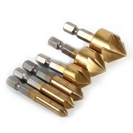 6pcs HSS Chanfrein Fraisage 1/4 » Tige hexagonale 90 degrés Bois Chanfrein Cutter 6mm-19mm