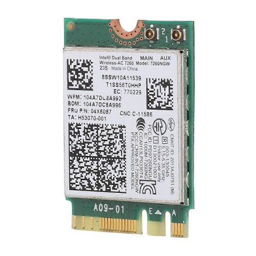 Pour carte réseau sans fil double bande Intel 7260AC 7260NGW pour Lenovo IBM Thinkpad FRU04X6087