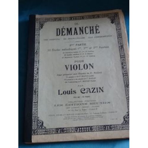 Partition: Du Démanché, Pour Violon, 2ème Partie Par Louis Cazin